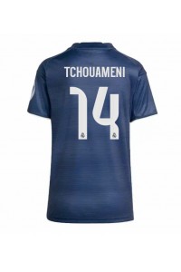 Real Madrid Aurelien Tchouameni #14 Fotballdrakt Borte Klær Dame 2025-26 Korte ermer